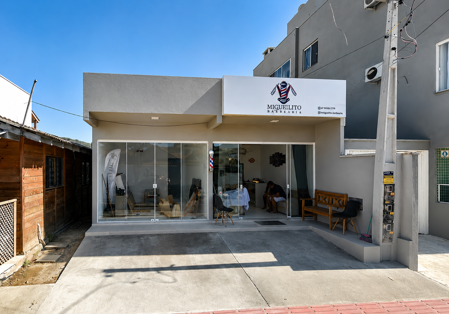 Fachada da barbearia MIGUELLITO